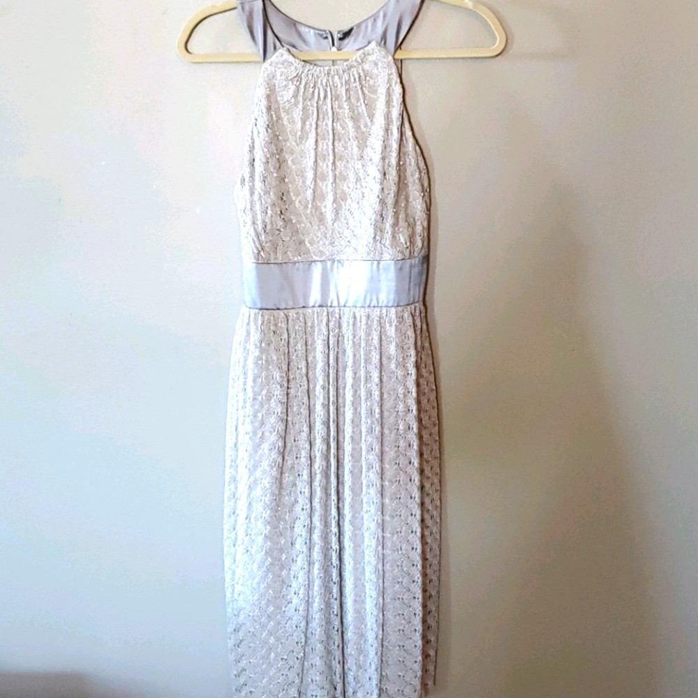 NWOT London Times Silver dress